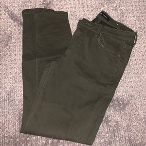 Army green low rise jeans